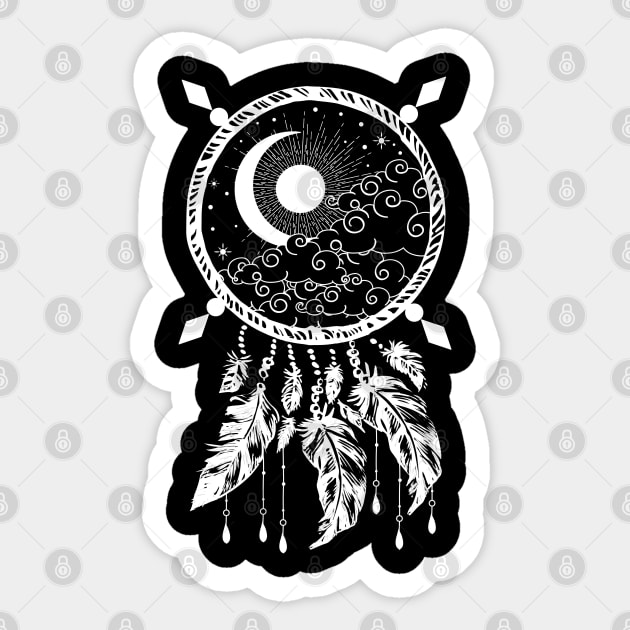 Sun and Moon Dreamcatcher Sticker by CelestialStudio